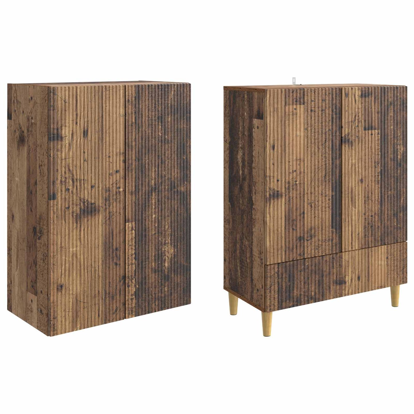 Cabinet Set 2 pcs 66 x 34.5 x 95 cm Engineered Wood