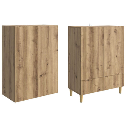 Cabinet Set 2 pcs Artisan Oak 66 x 34.5 x 95 cm Engineered Wood