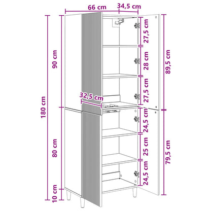 Cabinet Set 2 pcs 66 x 34.5 x 90 cm Engineered Wood