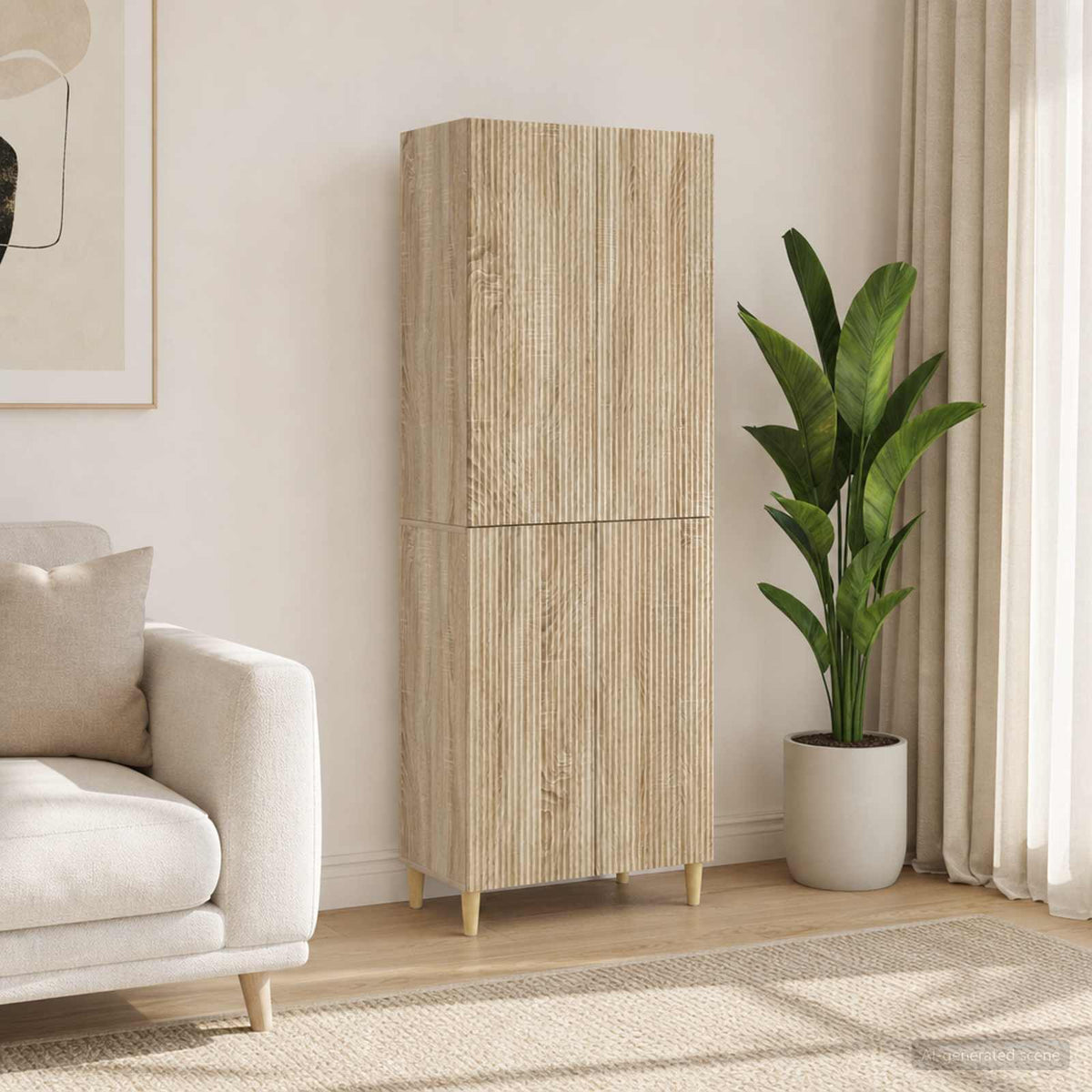 Cabinet Set 2 pcs Engineered Wood