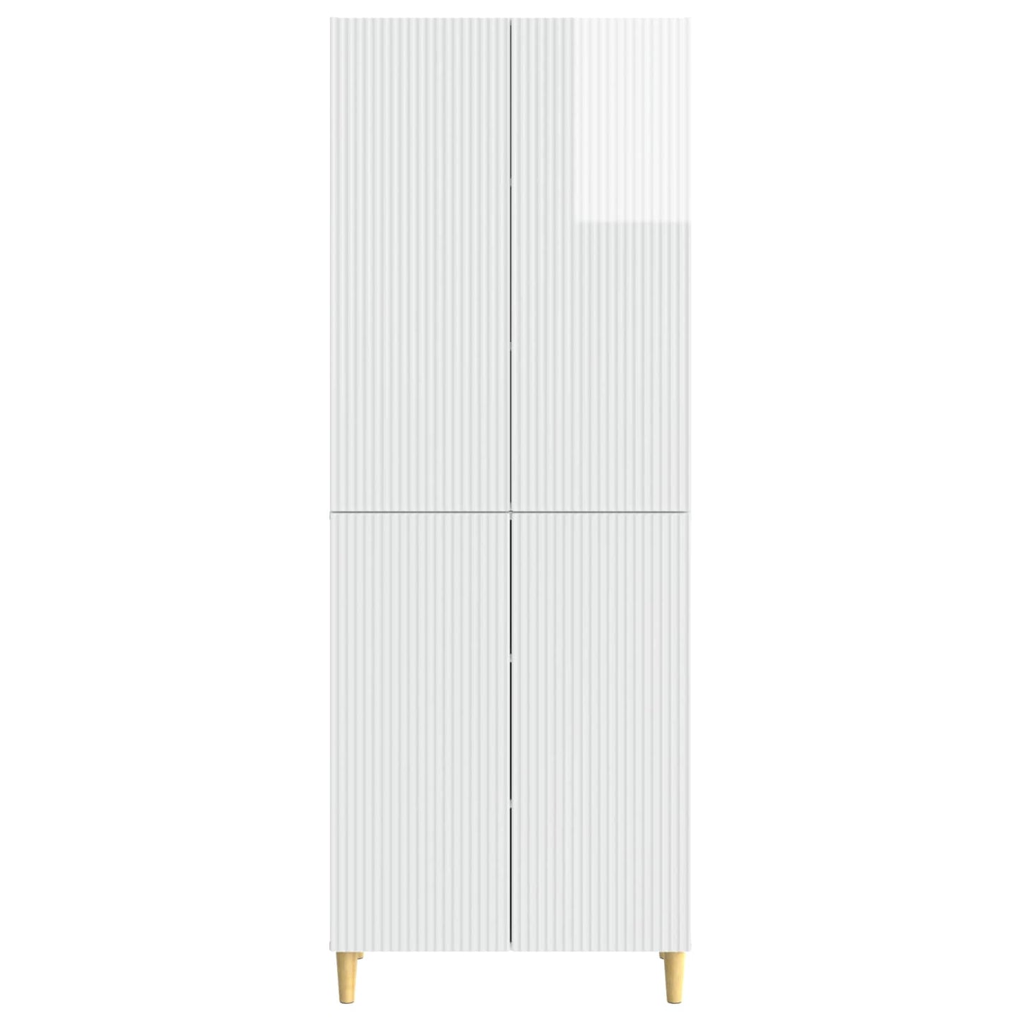 Cabinet Set 2 pcs High Gloss White 66 x 34.5 x 90 cm