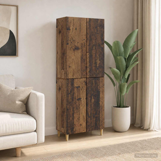 Cabinet Set 2 pcs Old Wood Engineered Wood