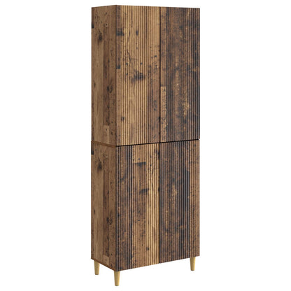Cabinet Set 2 pcs Old Wood 66 x 34.5 x 90 cm Engineered Wood