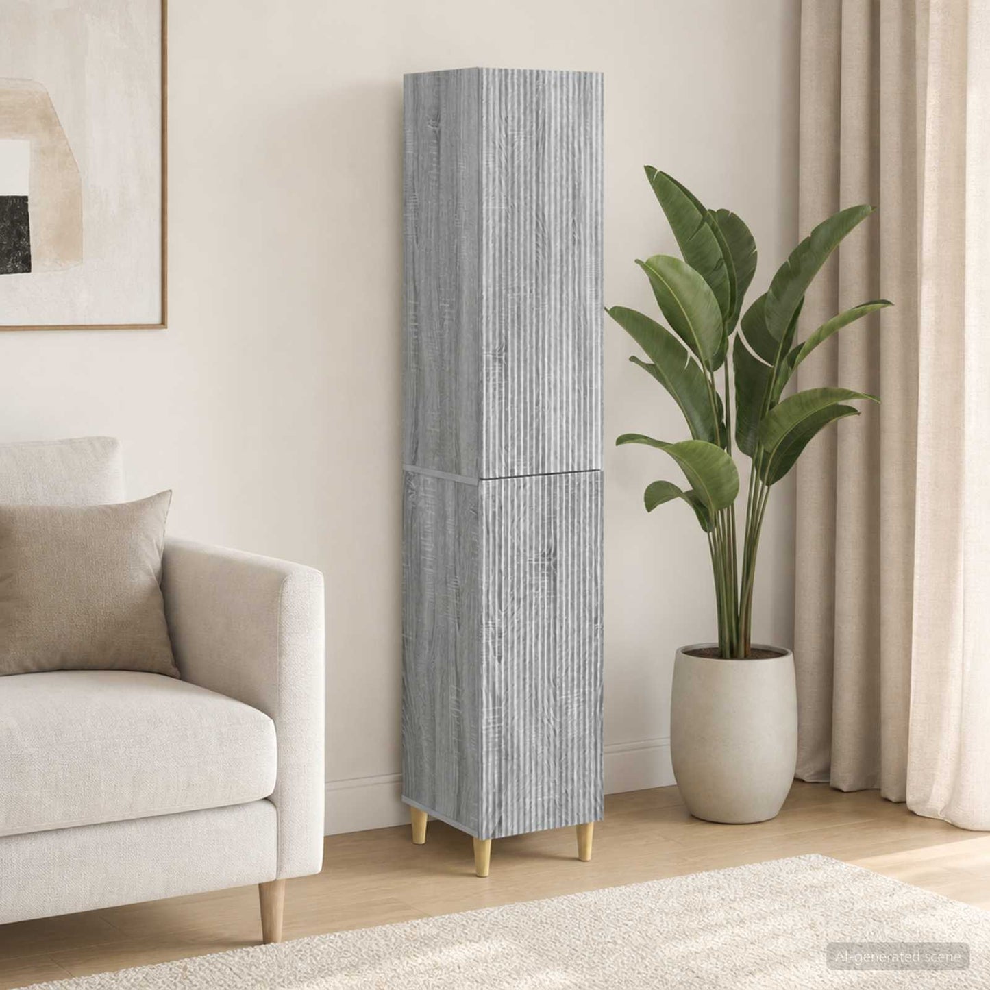 Cabinet Set 2 pcs Engineered Wood