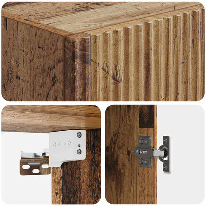 Cabinet Set 2 pcs Old Wood Engineered Wood