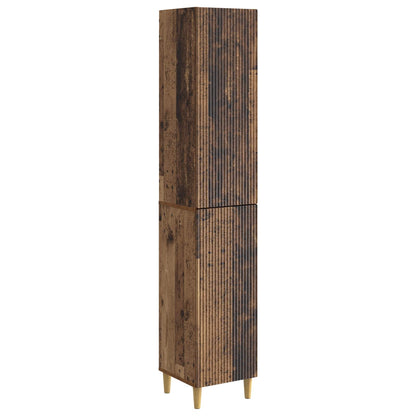 Cabinet Set 2 pcs Old Wood 33 x 34.5 x 90 cm Engineered Wood