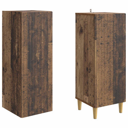 Cabinet Set 2 pcs Old Wood 33 x 34.5 x 90 cm Engineered Wood