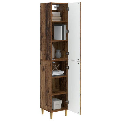 Cabinet Set 2 pcs Old Wood 33 x 34.5 x 90 cm Engineered Wood
