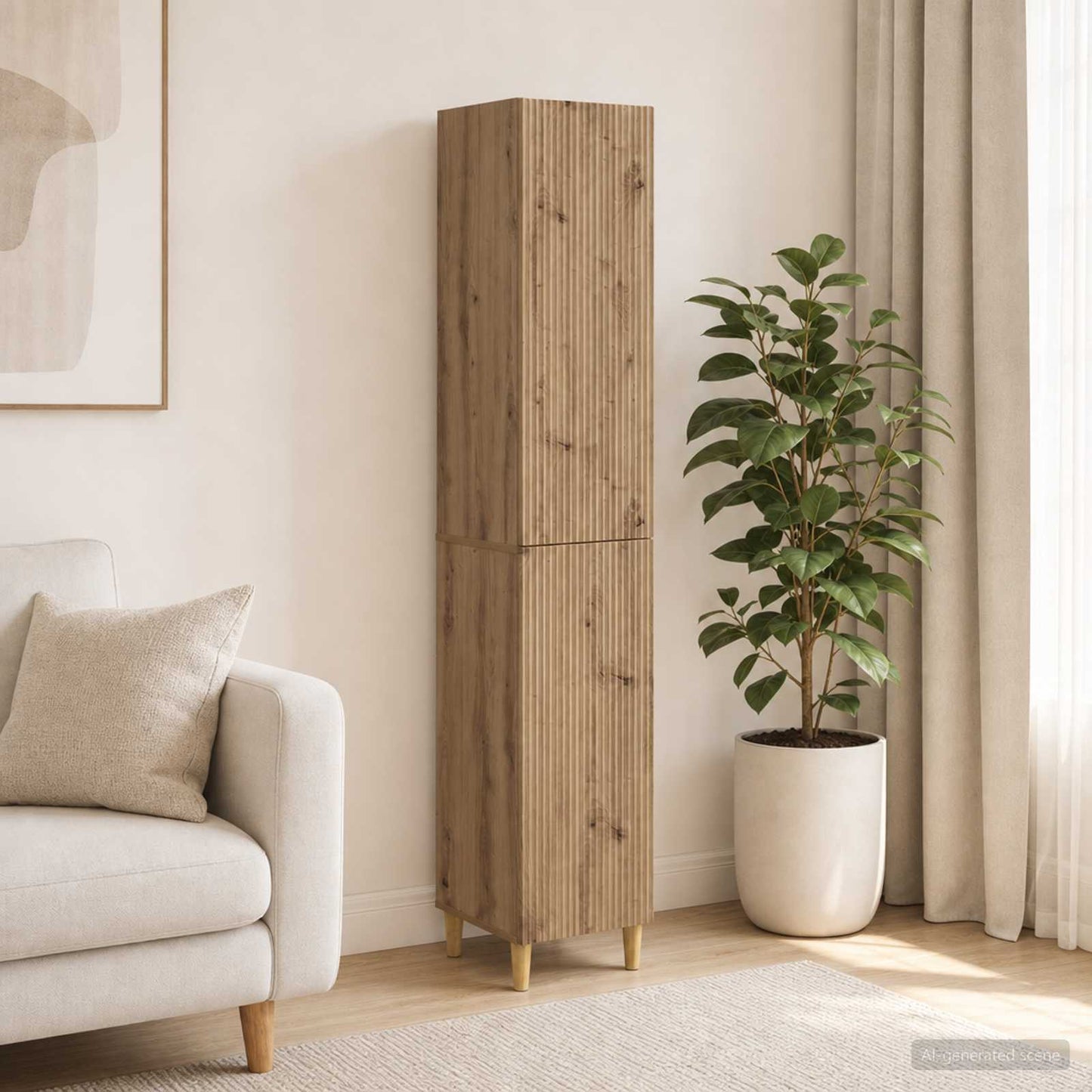 Cabinet Set 2 pcs Engineered Wood