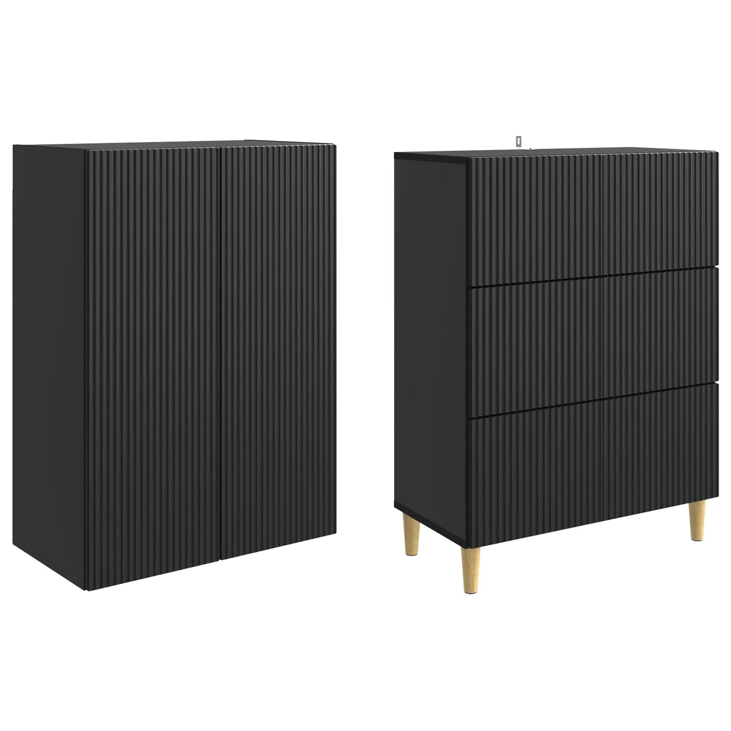 Cabinet Set 2 pcs 66 x 34.5 x 90 cm Engineered Wood