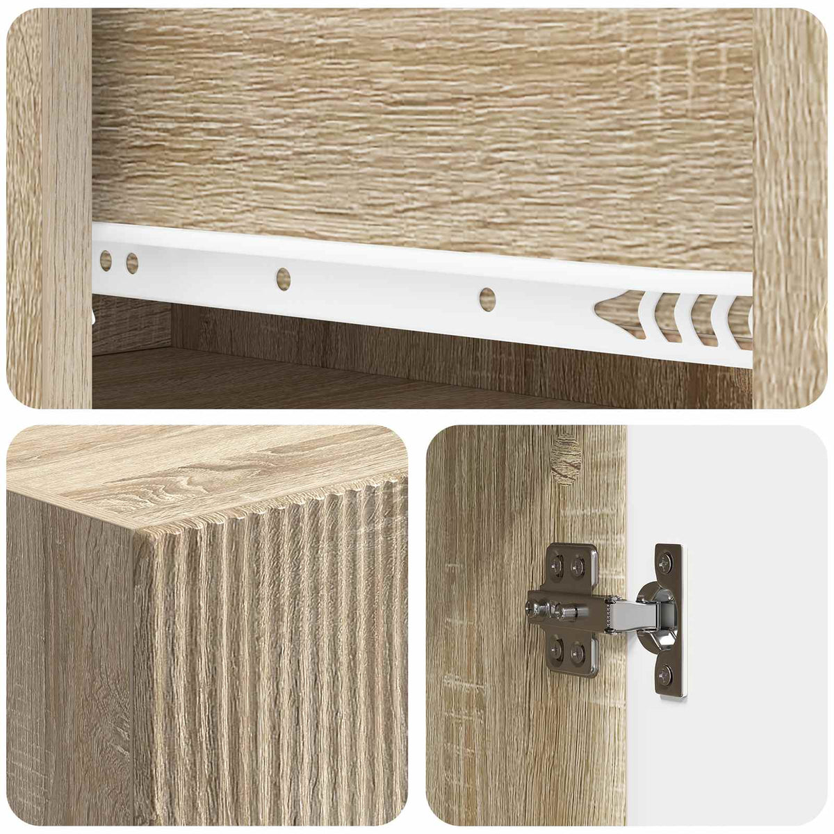 Cabinet Set 2 pcs Sonoma Oak Engineered Wood