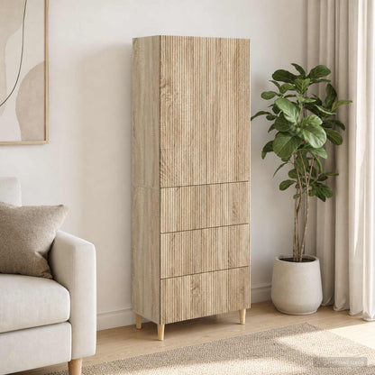 Cabinet Set 2 pcs Sonoma Oak Engineered Wood