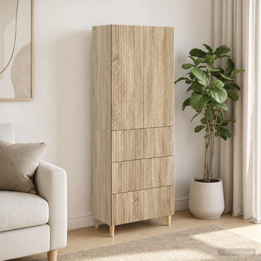 Cabinet Set 2 pcs Sonoma Oak Engineered Wood