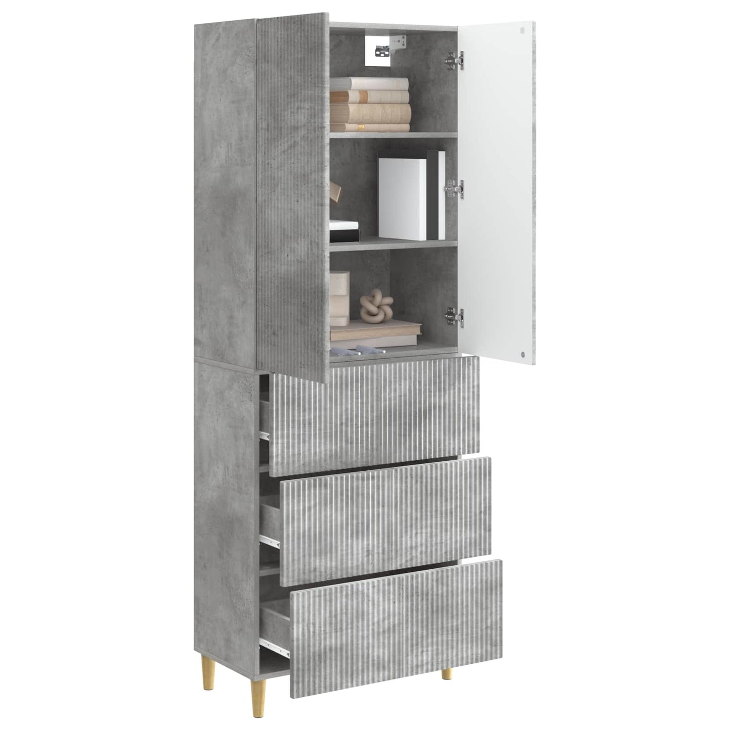Cabinet Set 2 pcs 66 x 34.5 x 90 cm Engineered Wood