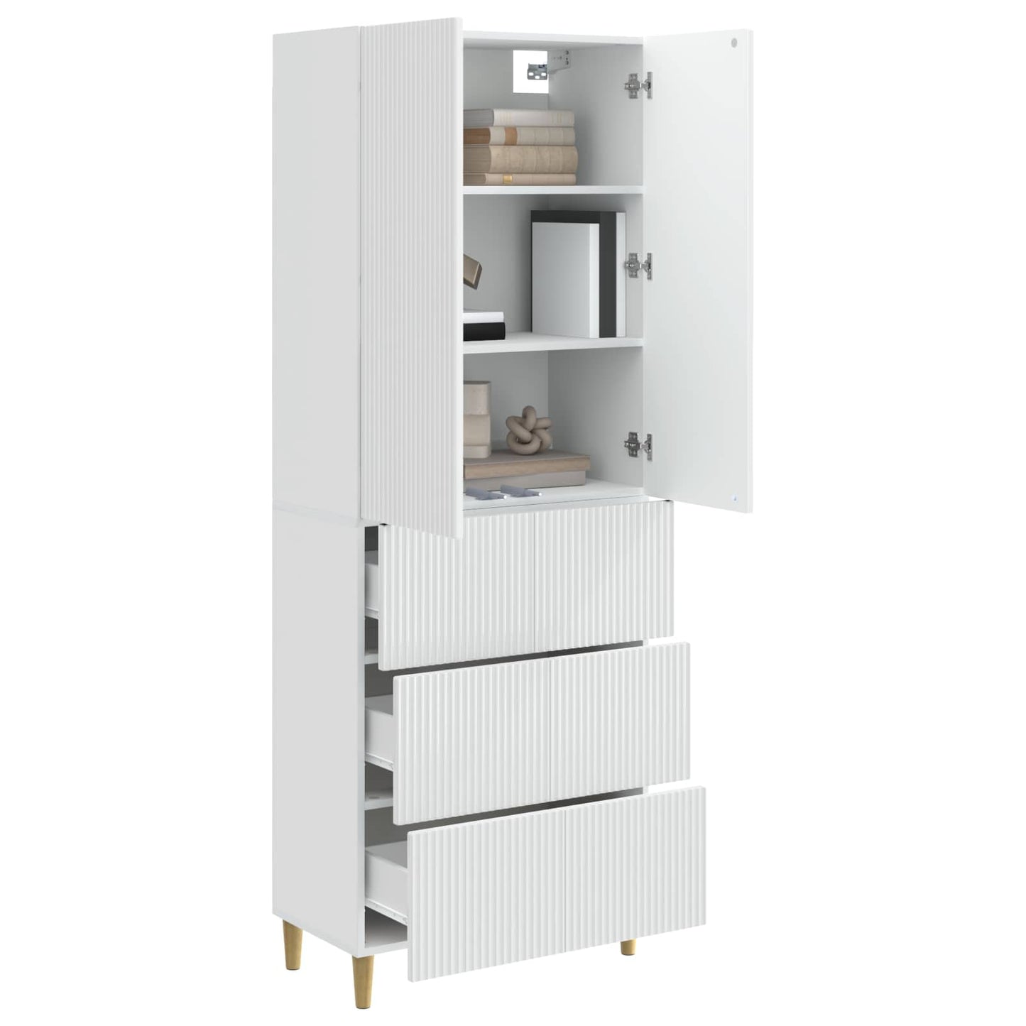 Cabinet Set 2 pcs 66 x 34.5 x 90 cm Engineered Wood
