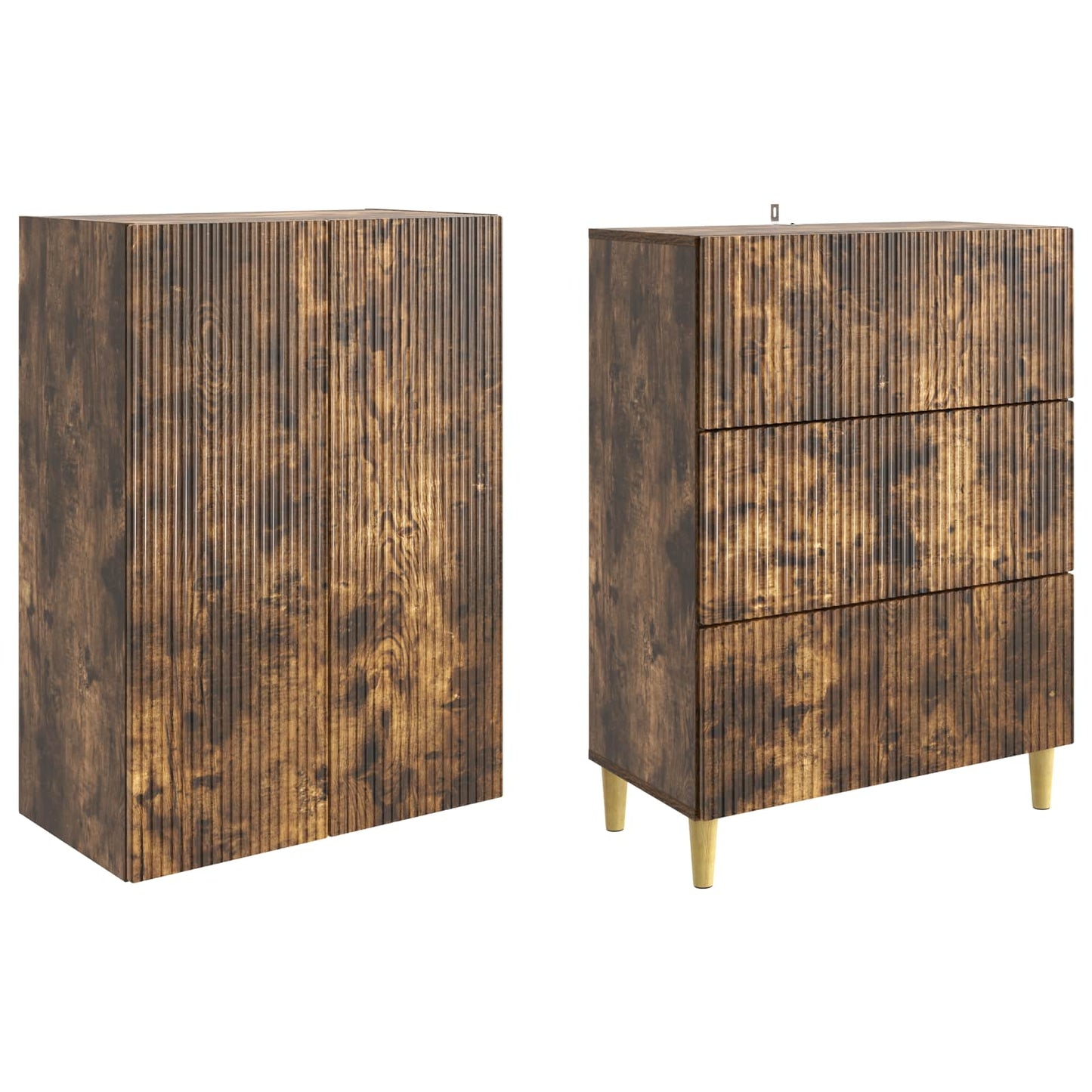 Cabinet Set 2 pcs 66 x 34.5 x 90 cm Engineered Wood