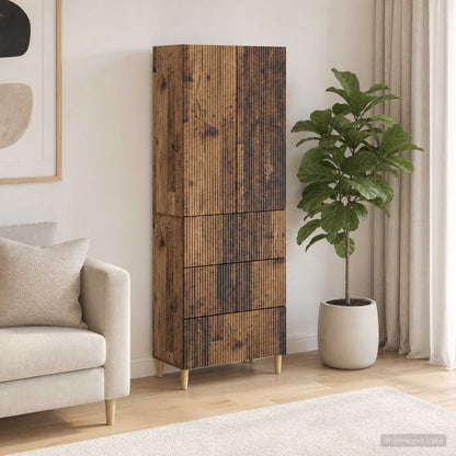 Cabinet Set 2 pcs Engineered Wood