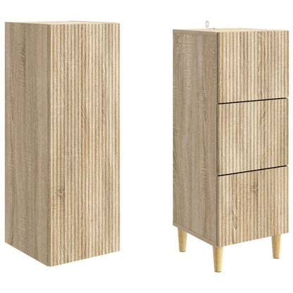 Cabinet Set 2 pcs 33 x 34.5 x 90 cm Engineered Wood