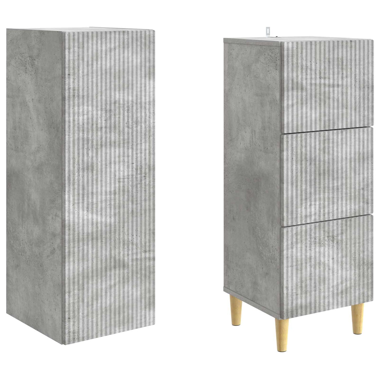 Cabinet Set 2 pcs 33 x 34.5 x 90 cm Engineered Wood