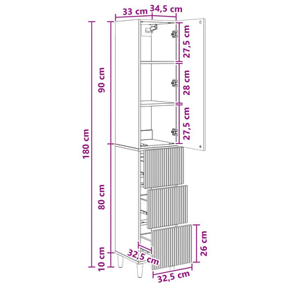 Cabinet Set 2 pcs 33 x 34.5 x 90 cm Engineered Wood