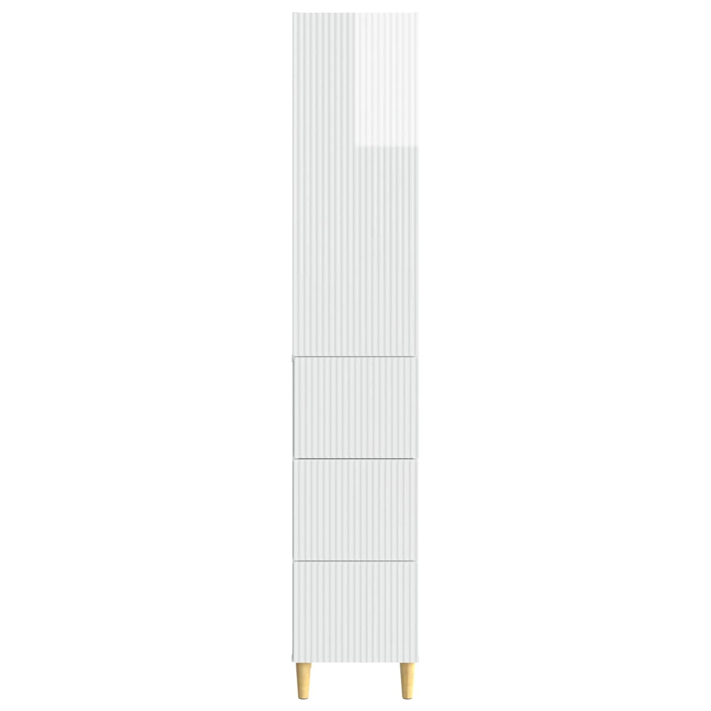 Cabinet Set 2 pcs High Gloss White 33 x 34.5 x 90 cm