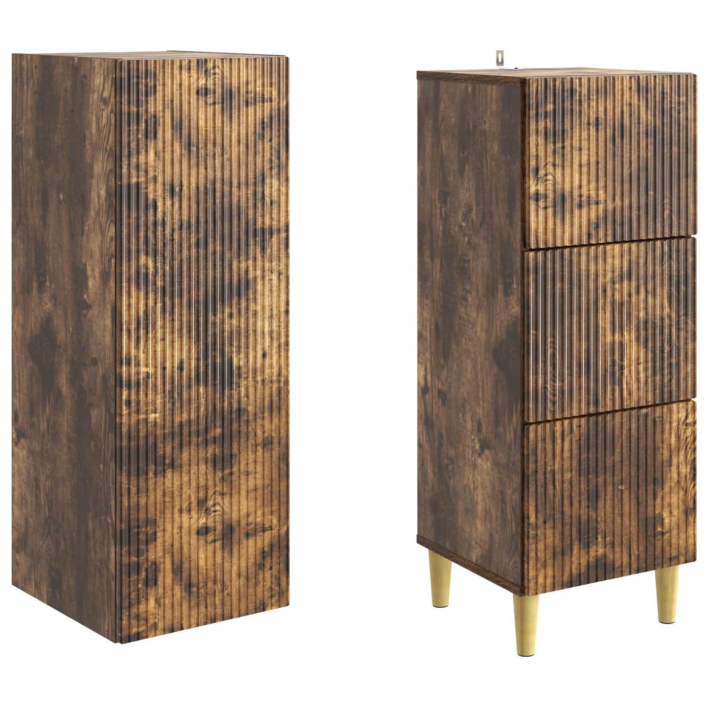 Cabinet Set 2 pcs 33 x 34.5 x 90 cm Engineered Wood