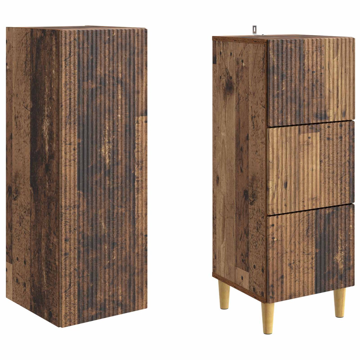 Cabinet Set 2 pcs 33 x 34.5 x 90 cm Engineered Wood