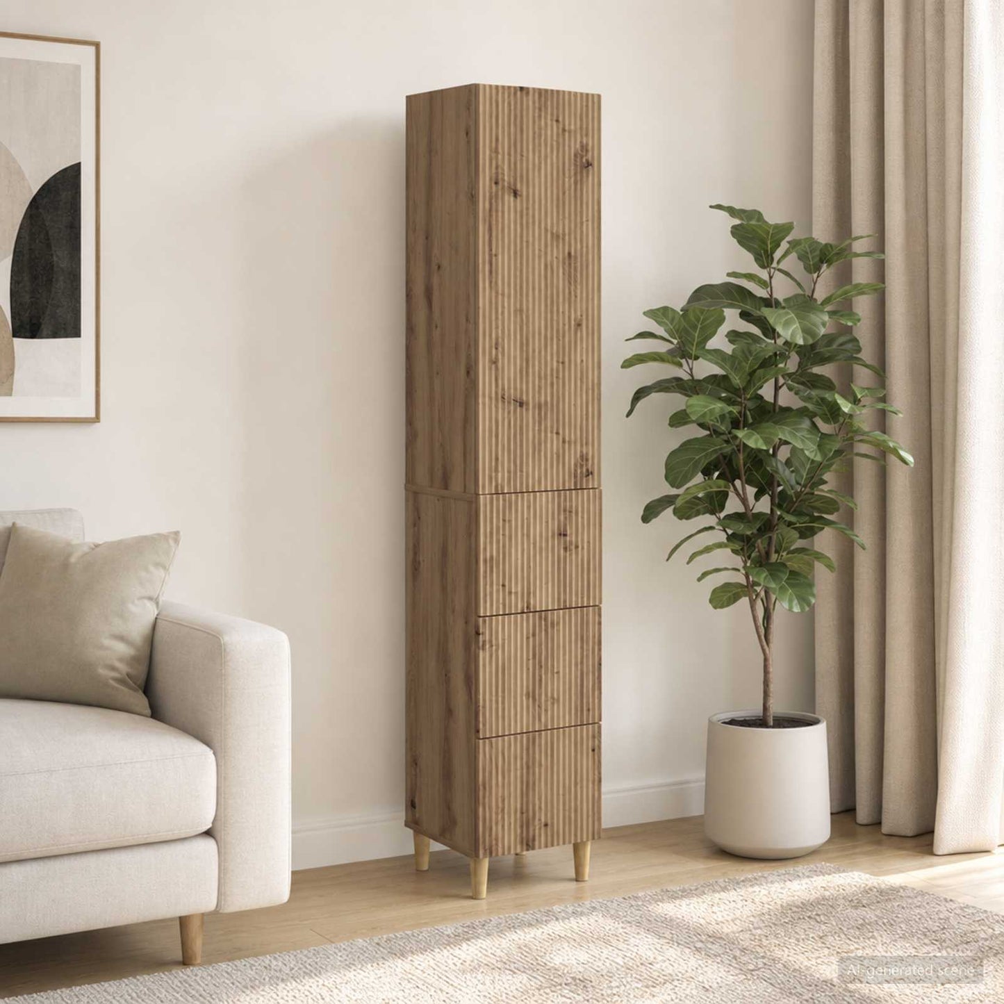 Cabinet Set 2 pcs Engineered Wood