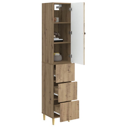 Cabinet Set 2 pcs 33 x 34.5 x 90 cm Engineered Wood