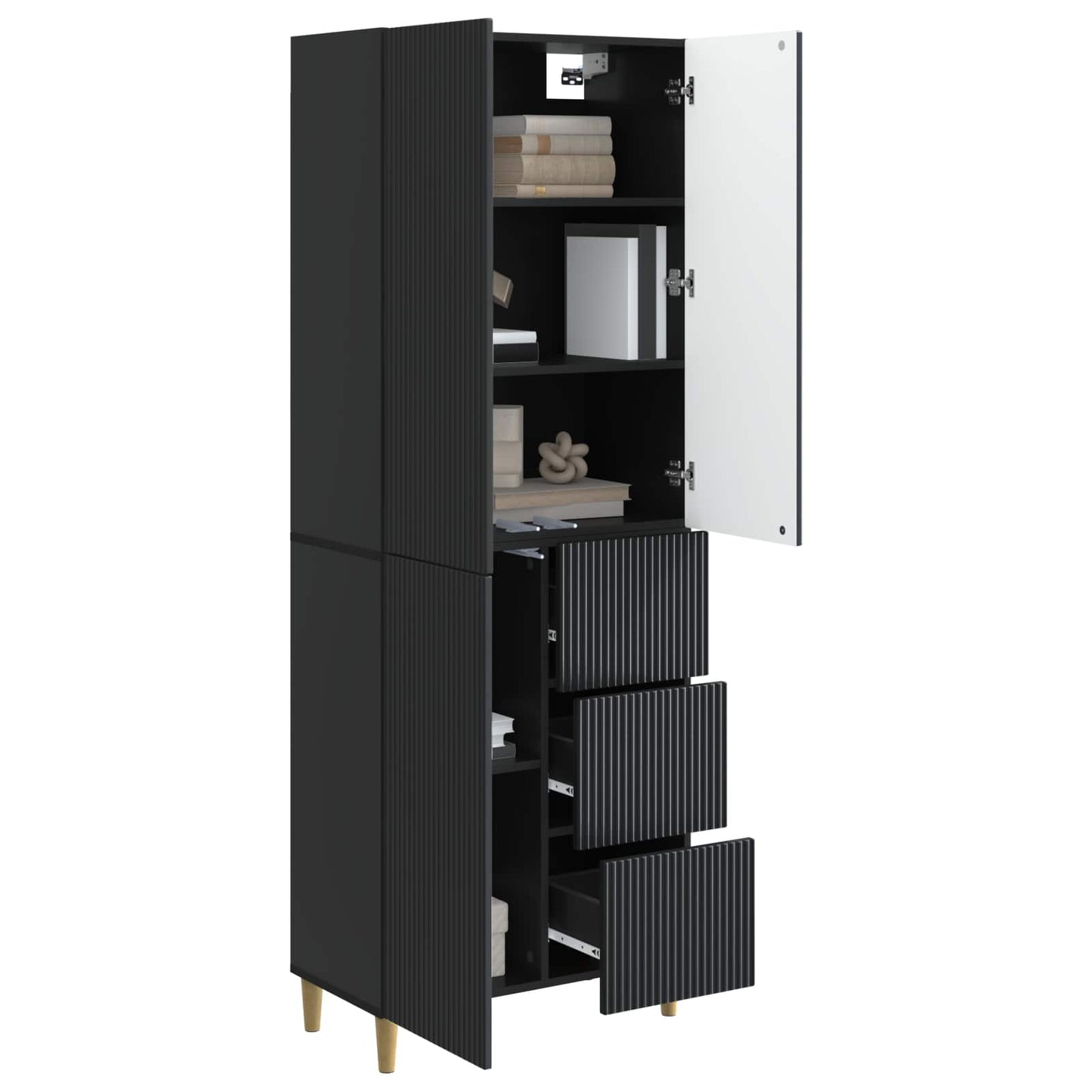 Cabinet Set 2 pcs 66 x 34.5 x 90 cm Engineered Wood