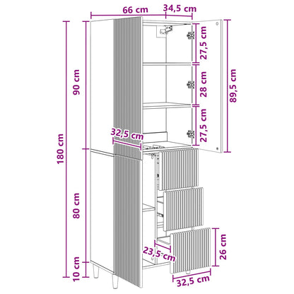Cabinet Set 2 pcs 66 x 34.5 x 90 cm Engineered Wood