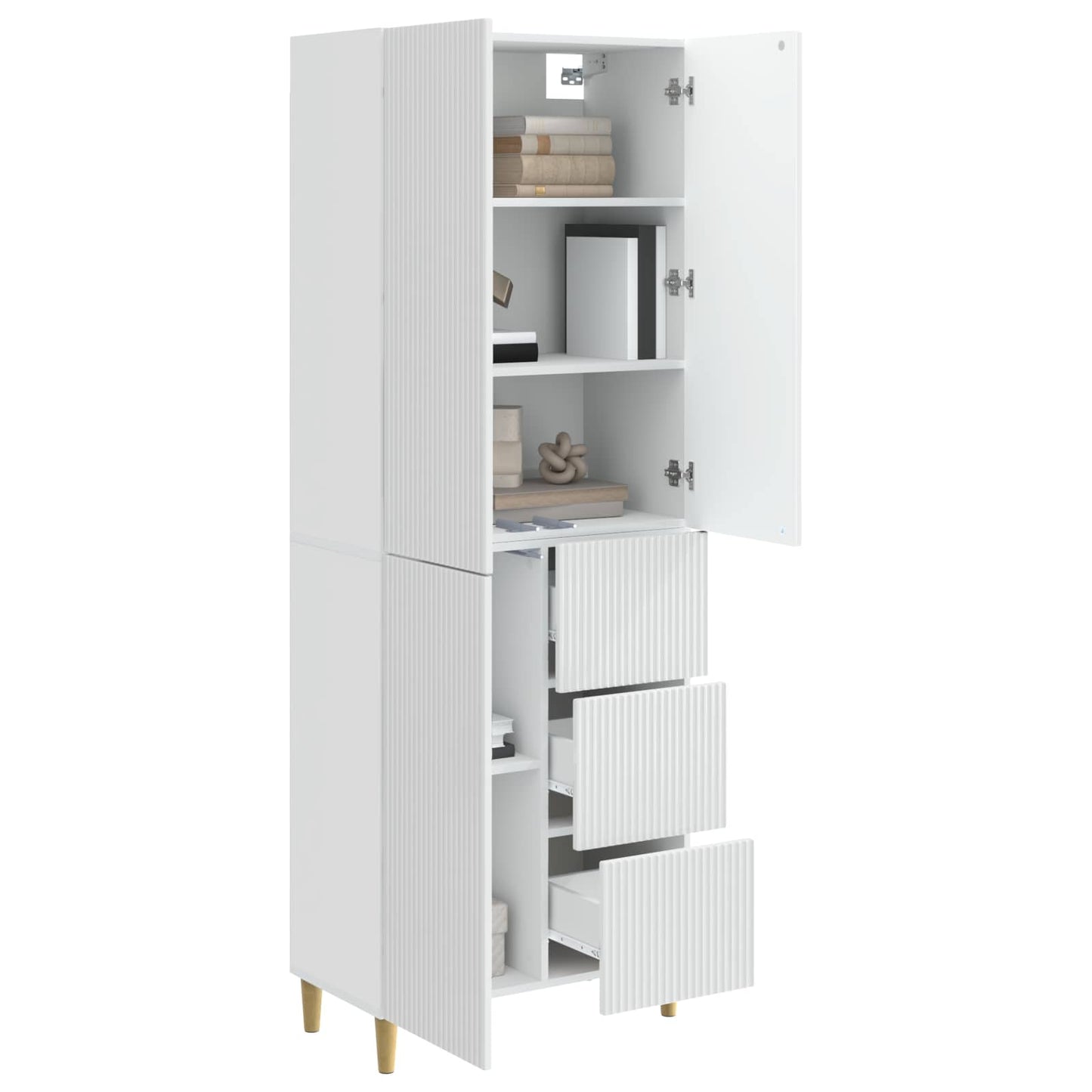 Cabinet Set 2 pcs 66 x 34.5 x 90 cm Engineered Wood