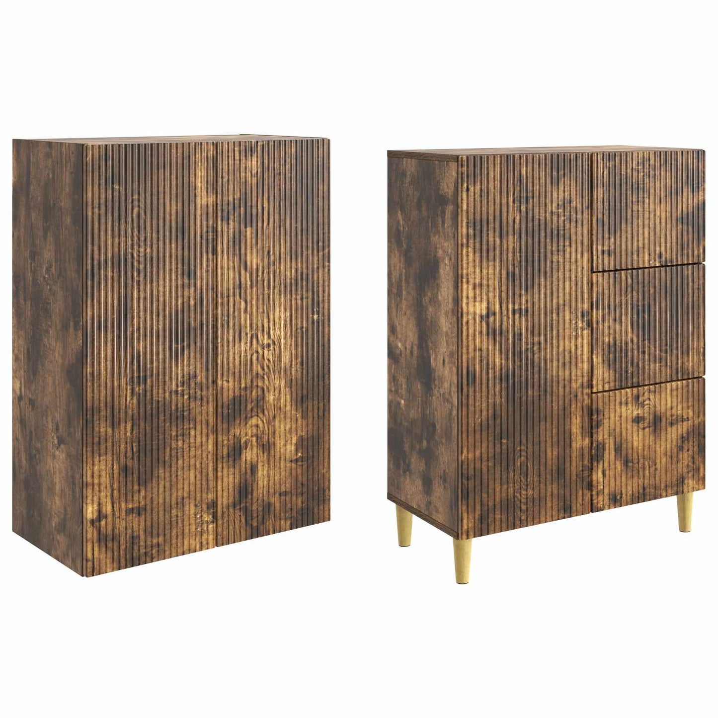 Cabinet Set 2 pcs 66 x 34.5 x 90 cm Engineered Wood