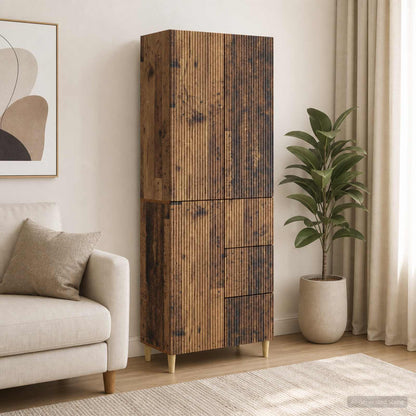 Cabinet Set 2 pcs Engineered Wood