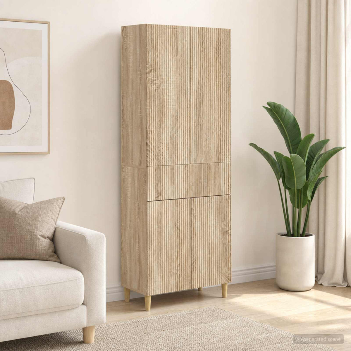 Cabinet Set 2 pcs Engineered Wood