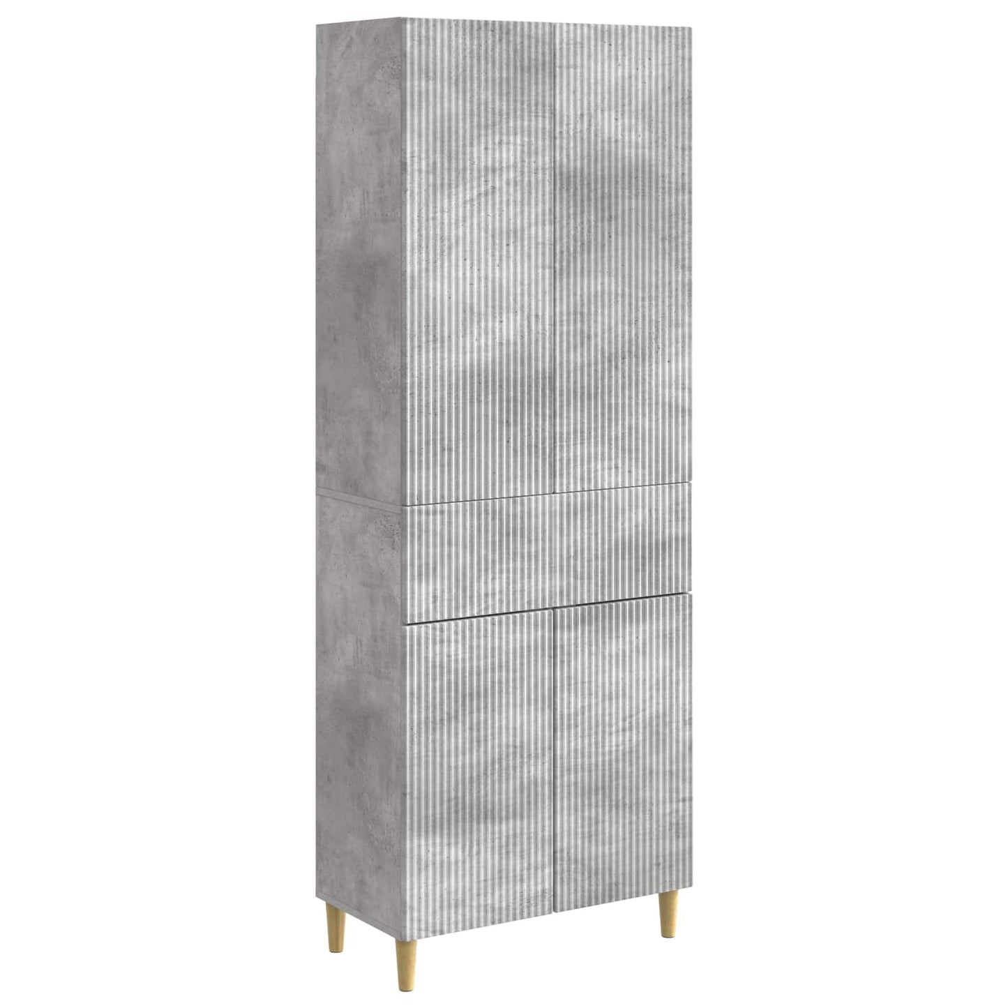 Cabinet Set 2 pcs Concrete Grey 66 x 34.5 x 90 cm