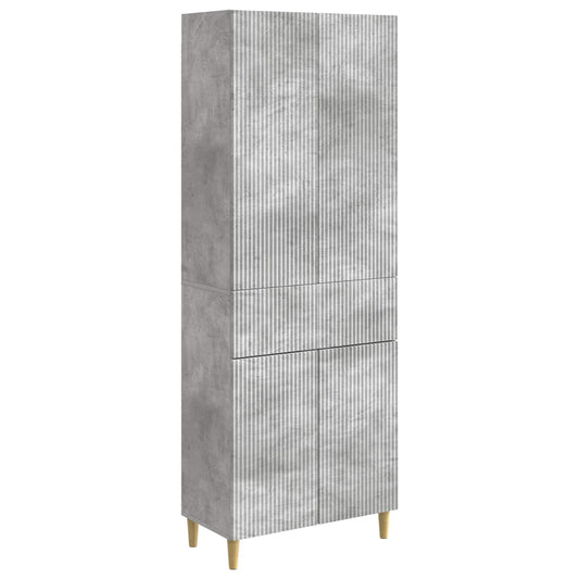 Cabinet Set 2 pcs Concrete Grey Engineered Wood