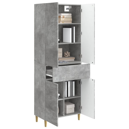 Cabinet Set 2 pcs Concrete Grey 66 x 34.5 x 90 cm