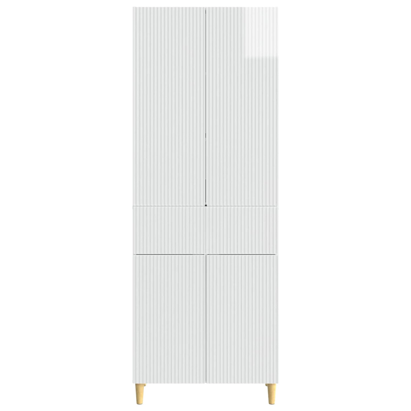 Cabinet Set 2 pcs High Gloss White 66 x 34.5 x 90 cm