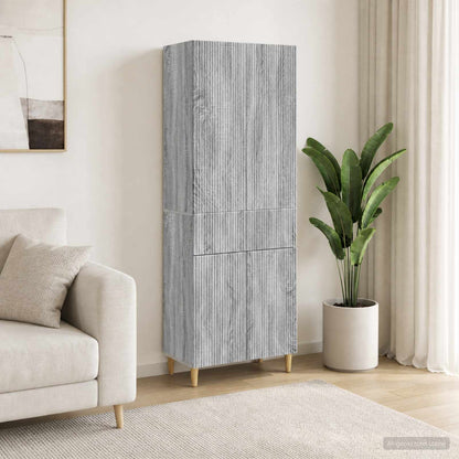 Cabinet Set 2 pcs Engineered Wood
