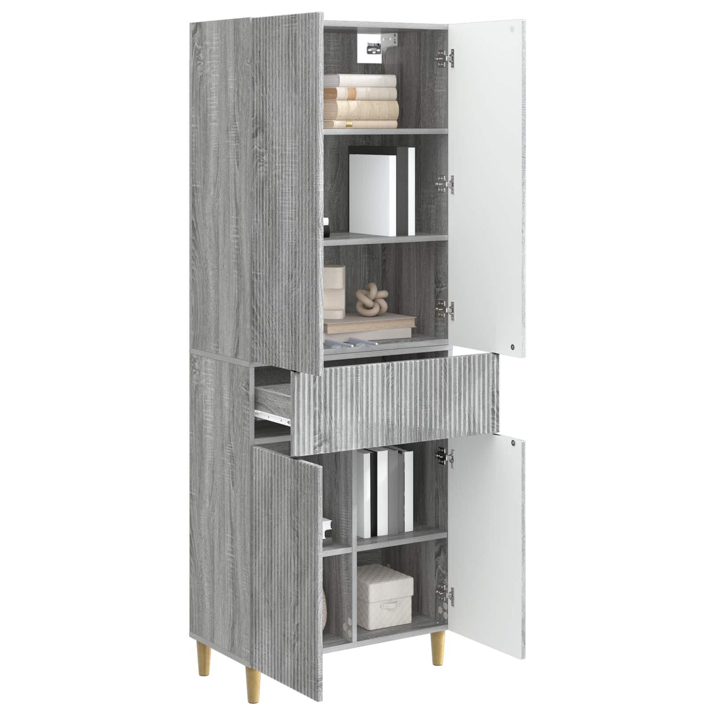 Cabinet Set 2 pcs 66 x 34.5 x 90 cm Engineered Wood