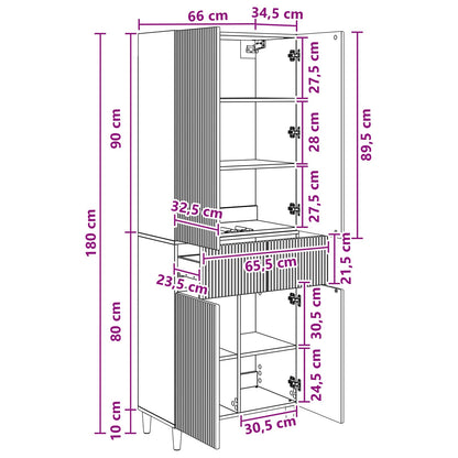 Cabinet Set 2 pcs 66 x 34.5 x 90 cm Engineered Wood