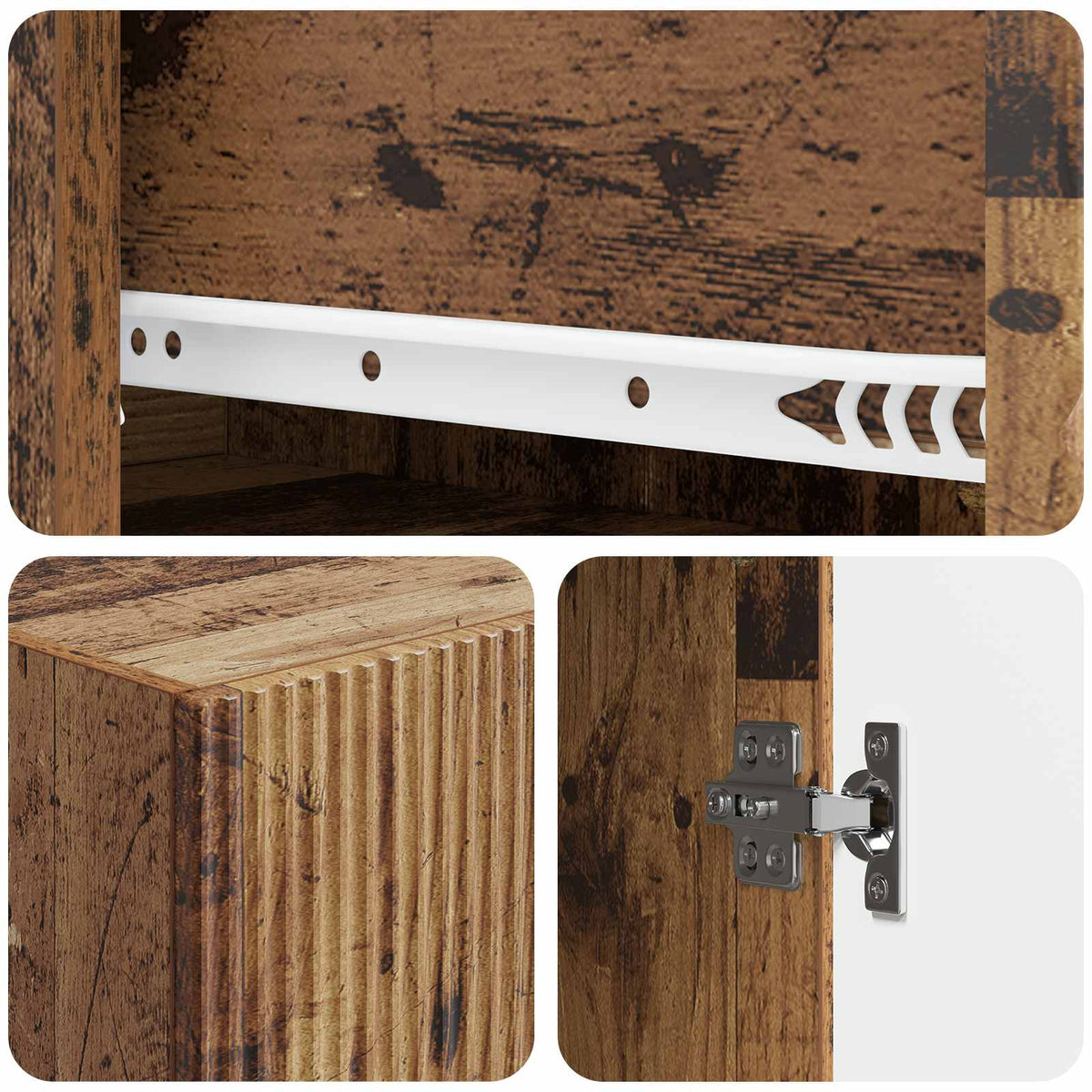 Cabinet Set 2 pcs Engineered Wood