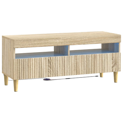 5 Piece LED TV Cabinet Sonoma Oak Engineered Wood