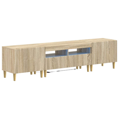 5 Piece LED TV Cabinet Sonoma Oak Engineered Wood