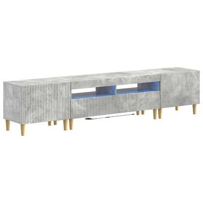 5 Piece LED TV Cabinet Concrete Grey Engineered Wood