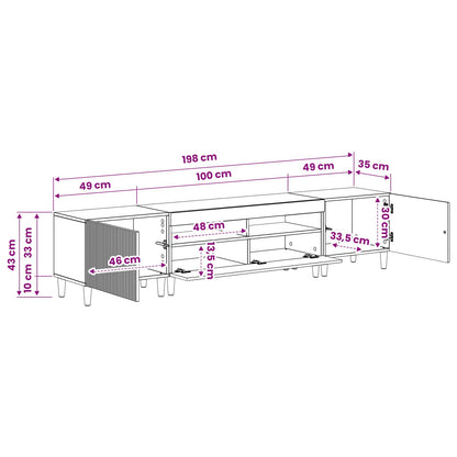 5 Piece LED TV Cabinet ARNHEM Smoked Oak Engineered Wood