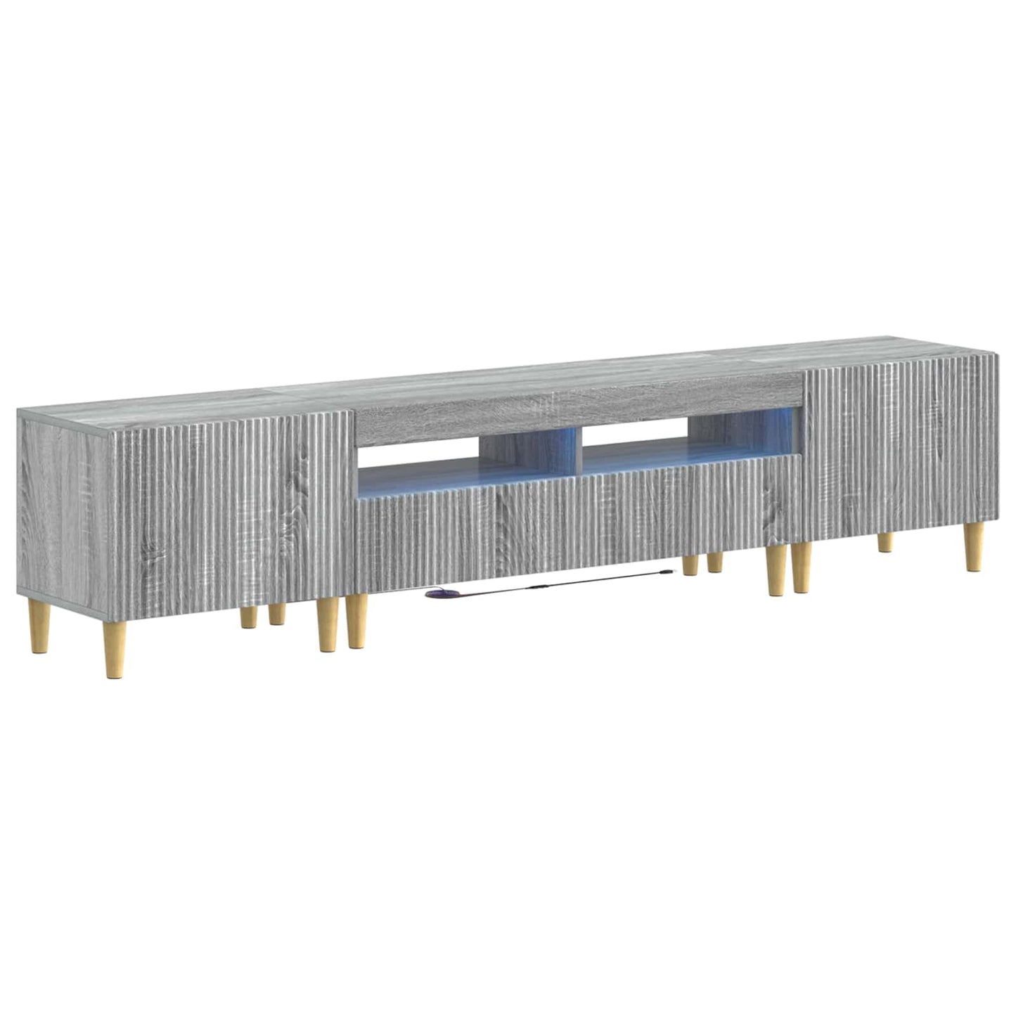5 Piece LED TV Cabinet Grey Sonoma Engineered Wood