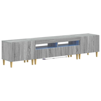 5 Piece LED TV Cabinet Grey Sonoma Engineered Wood