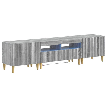 5 Piece LED TV Cabinet Grey Sonoma Engineered Wood